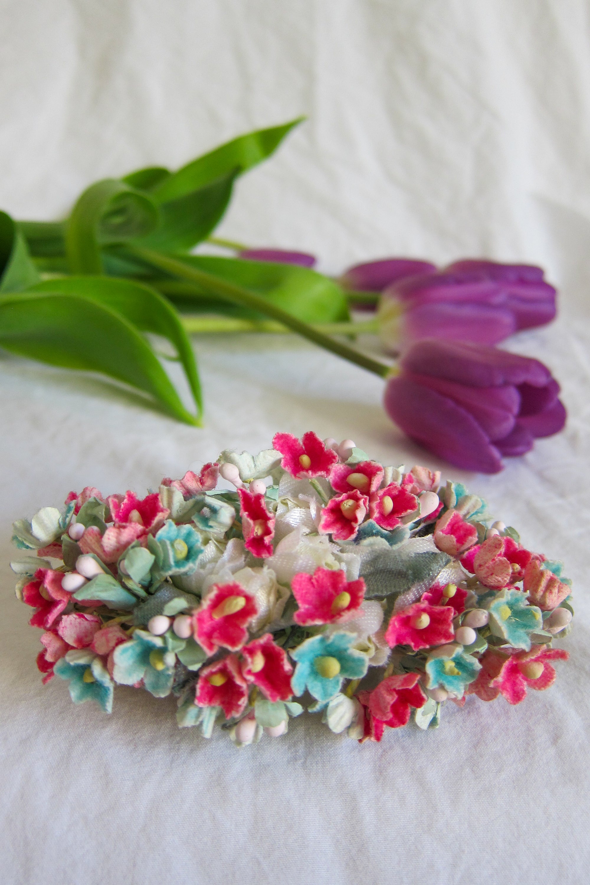 Vintage Floral Barrettes