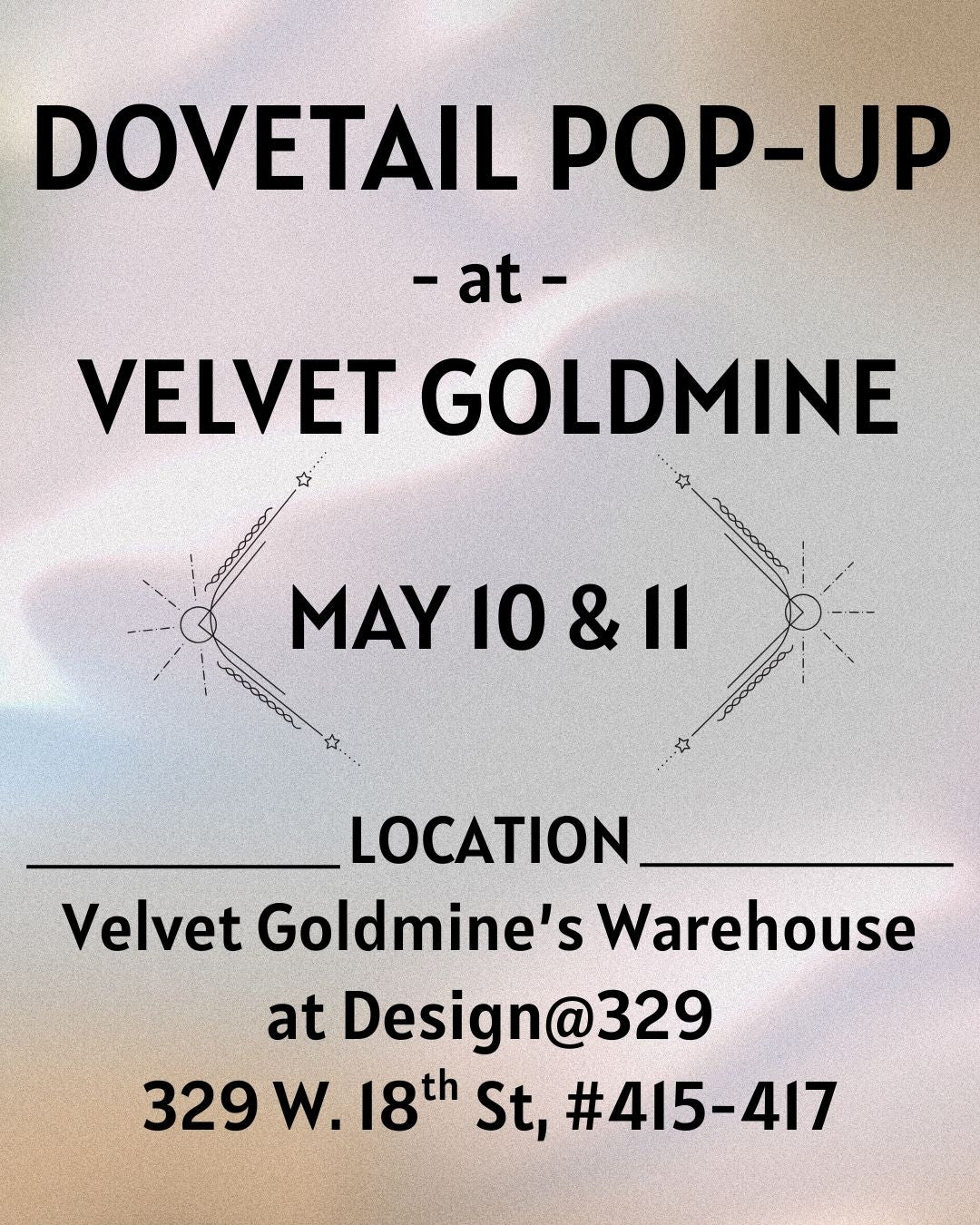 Dovetail Pop-Up at Velvet Goldmine