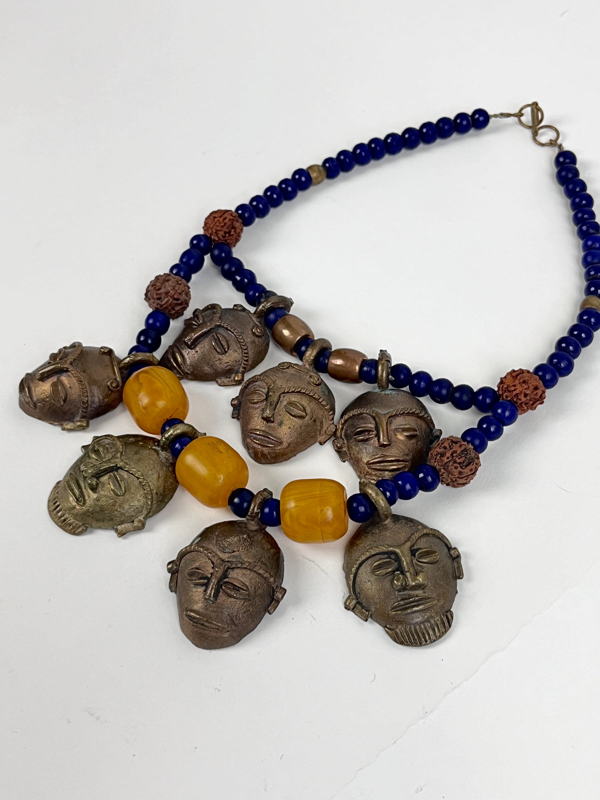 Vintage African Mask Necklace