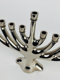 Modernist Chrome Menorah