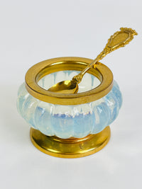 Vintage Italian Opaline Glass Salt Cellar