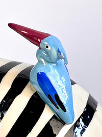 Vintage Postmodern Zebra Sculpture