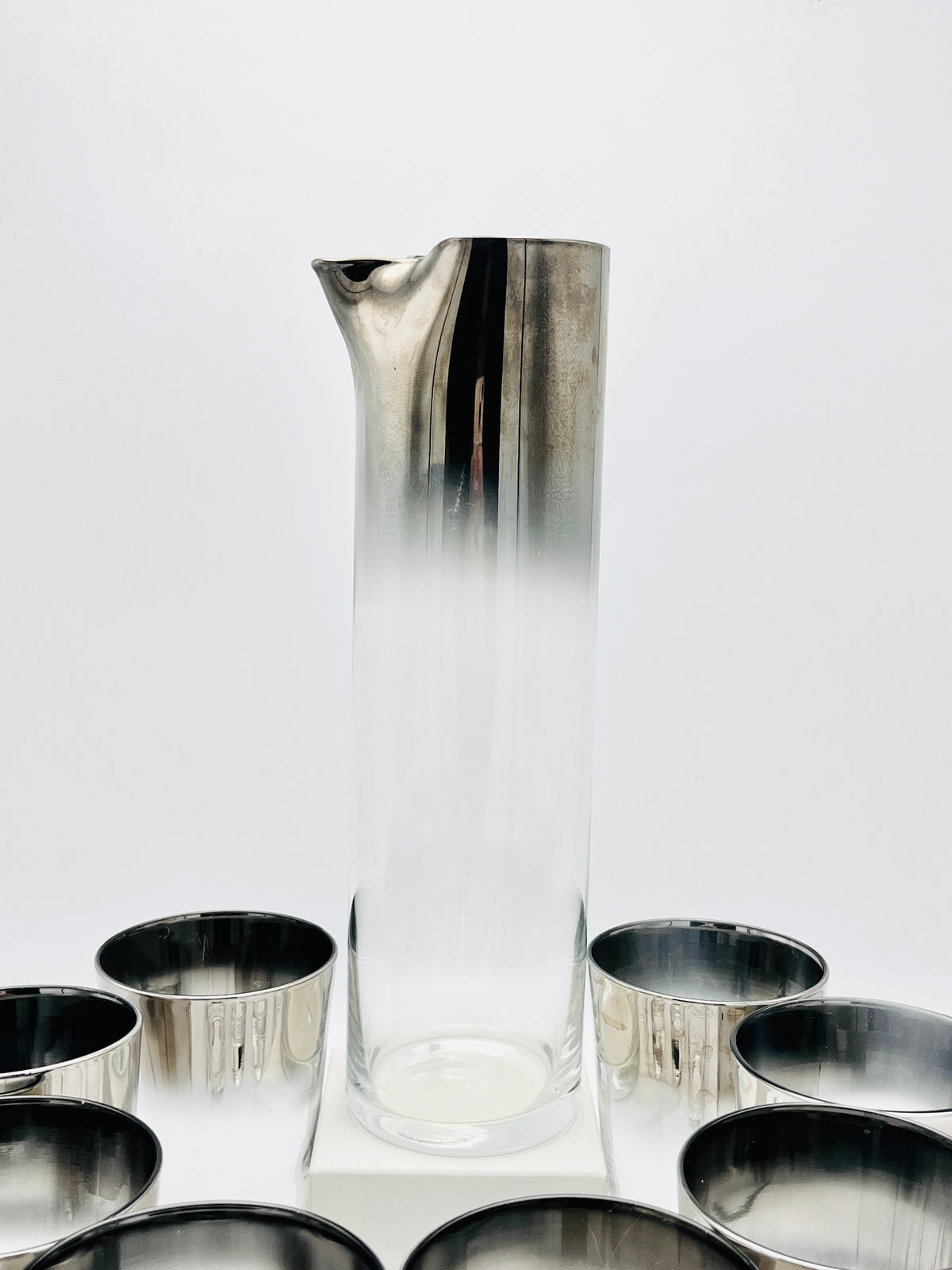 Vintage Silver Fade Cocktail Set