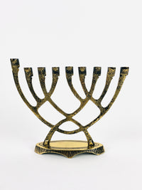 Textured Brass Menorah
