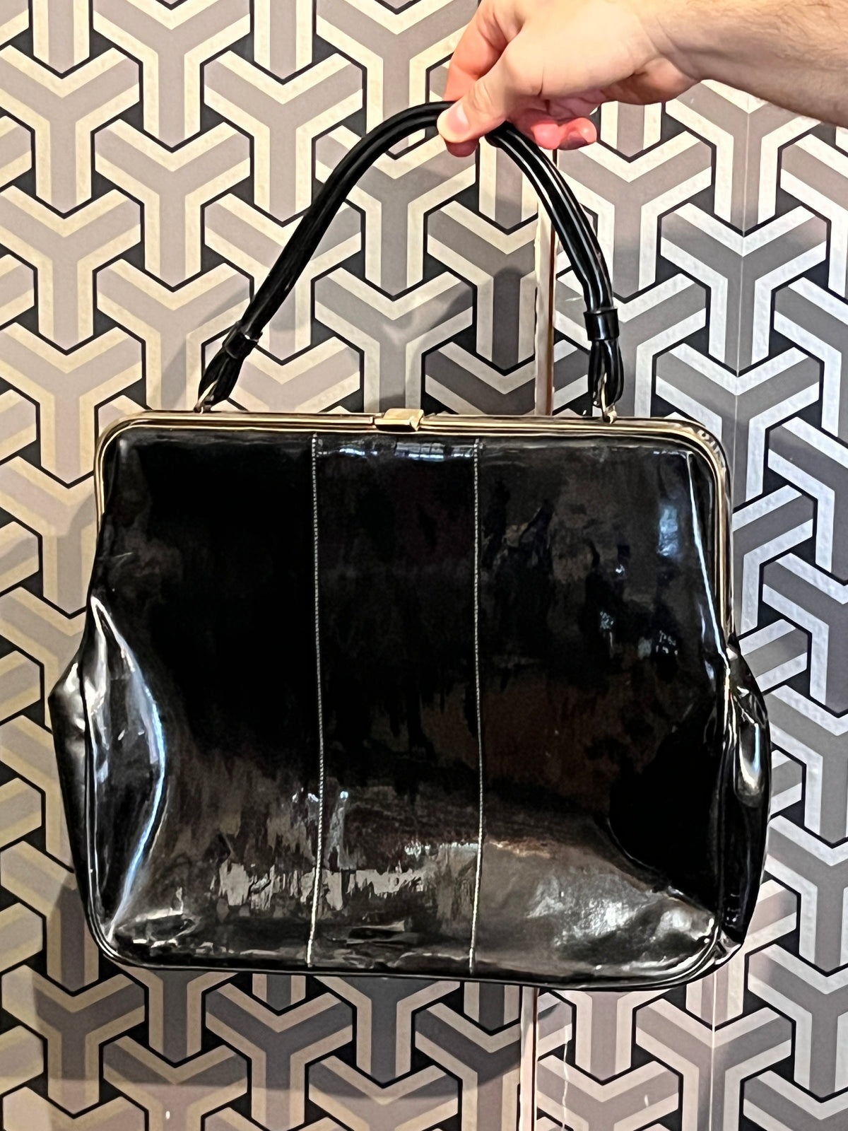 Large Black Box Purse