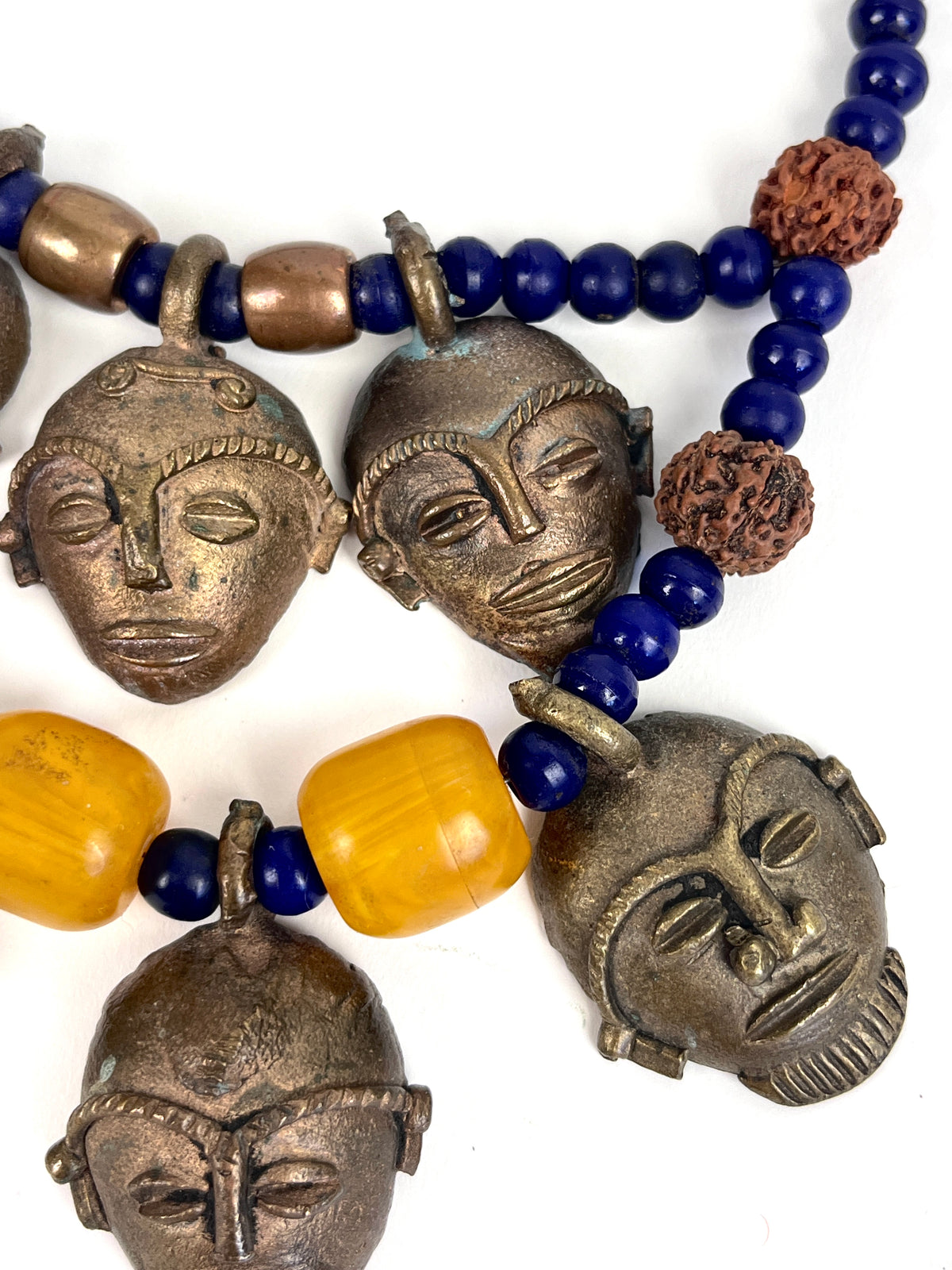 Vintage African Mask Necklace