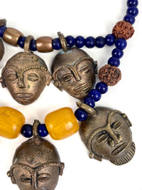 Vintage African Mask Necklace