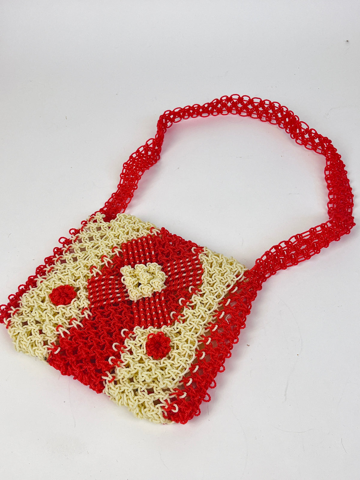 Vintage Plastic Macrame Bag