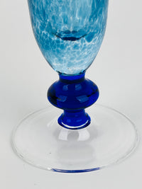 Vintage Mouth-Blown, Murano-Style Champagne Flutes