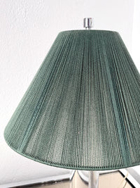 Vintage Lucite & Chrome Lamps with Shades by Frederick Cooper Chicago, A Pair