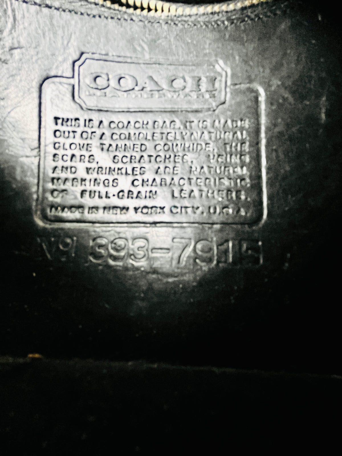 Vintage 1970s Early Coach Dinky Bag