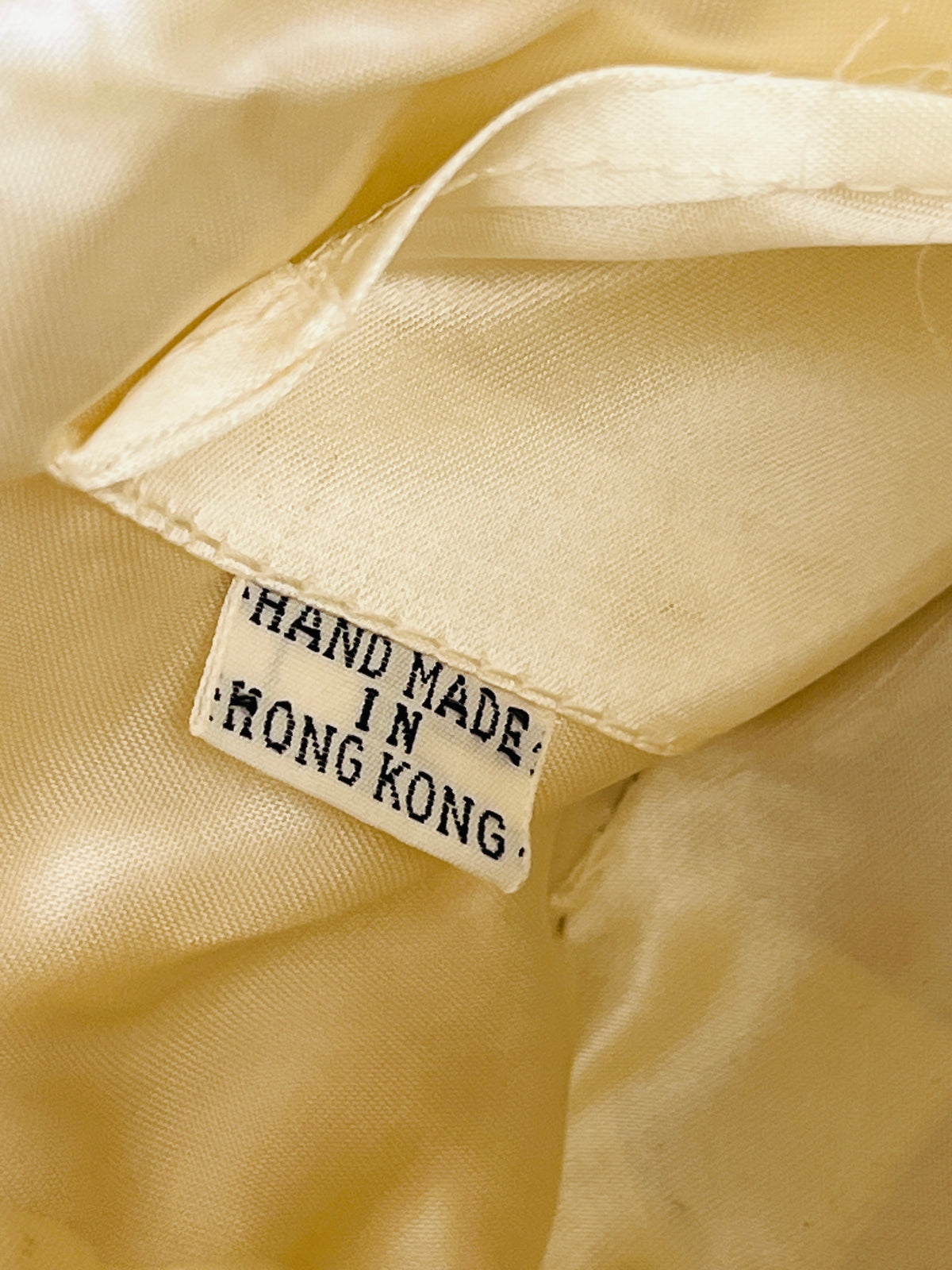 Vintage Beaded White Satin Bag