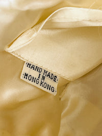 Vintage Beaded White Satin Bag