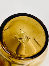 Vintage Amber Blown Glass Vase