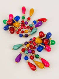Vintage Beaded Statement Earrings