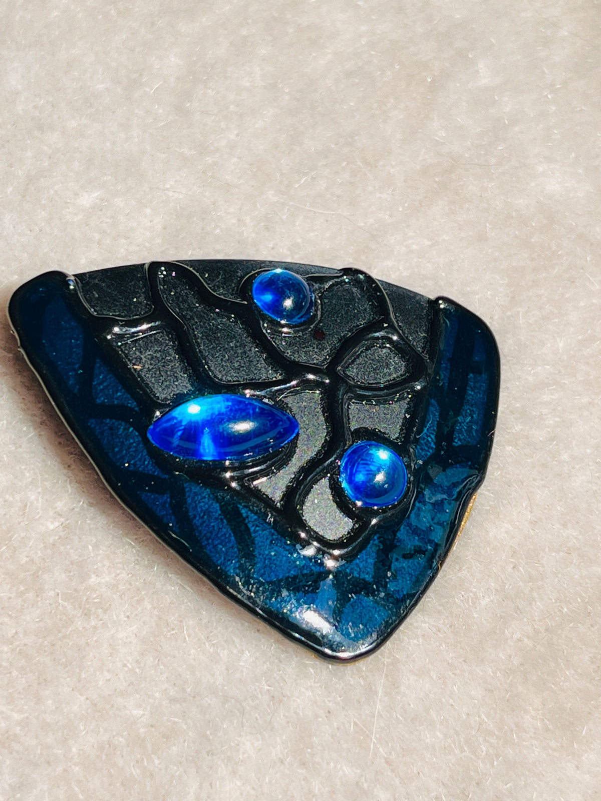 Vintage Enameled Triangle Earrings