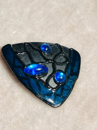 Vintage Enameled Triangle Earrings