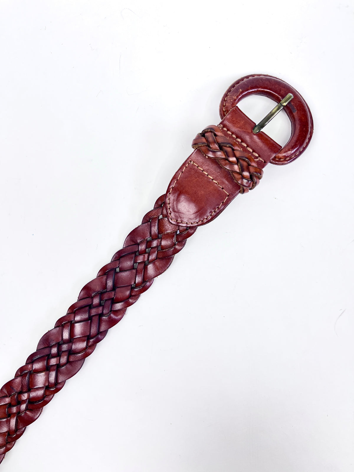 Vintage Braided Leather Belt