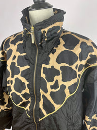 Vintage Animal Print Windbreaker Jacket