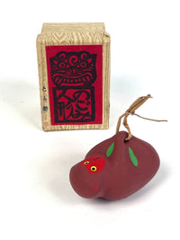 Vintage Japanese Zodiac Clay Bell - Monkey