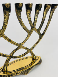 Textured Brass Menorah