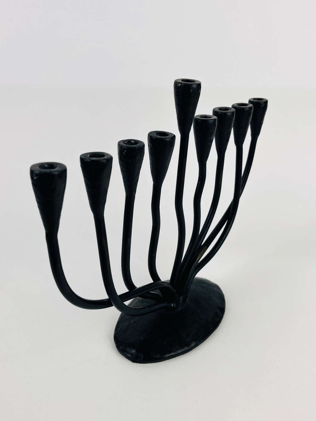 Modernist Wrought Iron Menorah