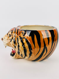 Rare Vintage Fitz & Floyd Tiger Head Planter