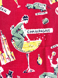 Vintage 1950s Mid-Century Bar Towel