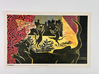 Vintage “Cat Dance” Lithograph by Marcia Brown, 1974