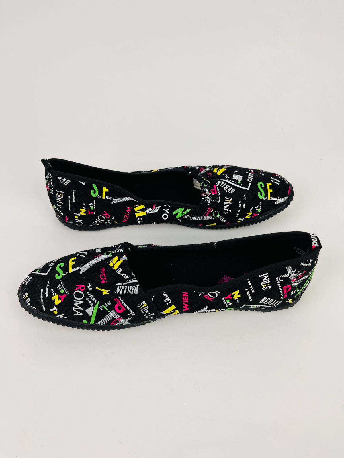Vintage 90s Printed Canvas Shoes