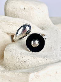 Modernist Sterling Silver Bypass Ring