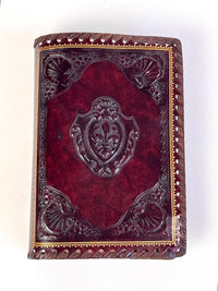 Vintage Italian Embossed Leather Book Cover
