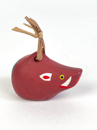 Vintage Japanese Zodiac Clay Bell - Boar