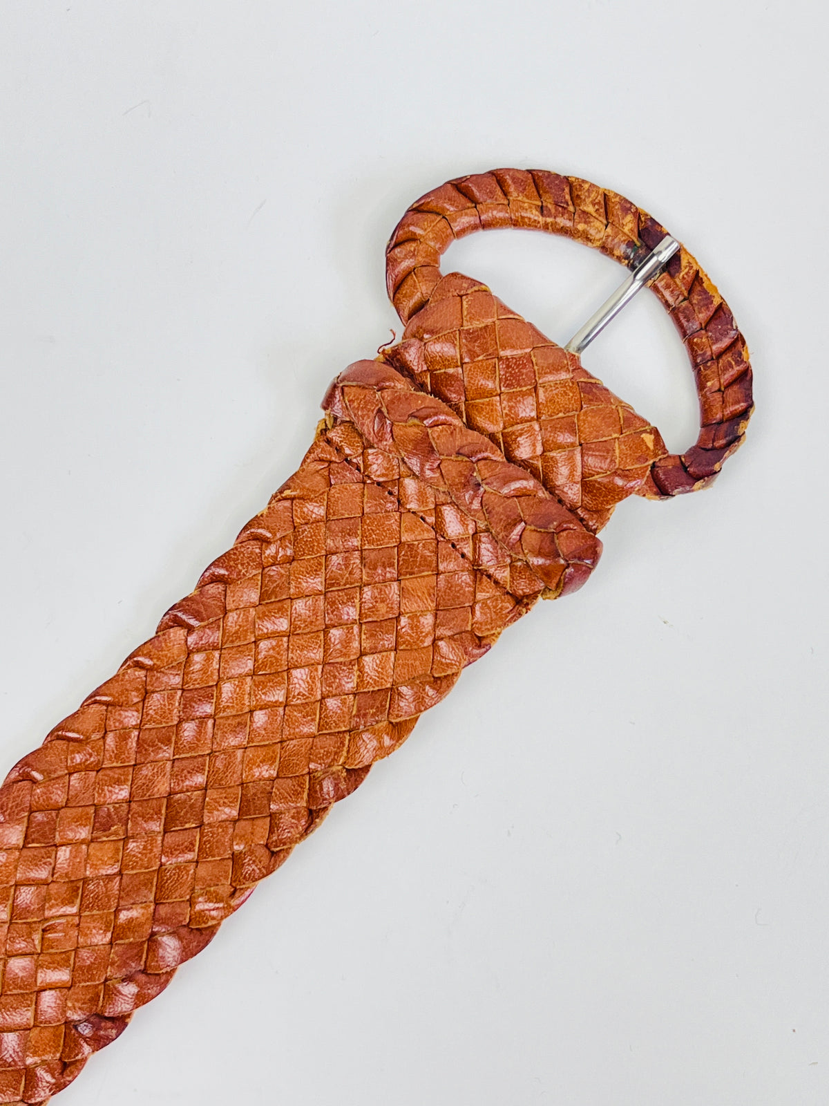 Vintage Braided Leather Belt