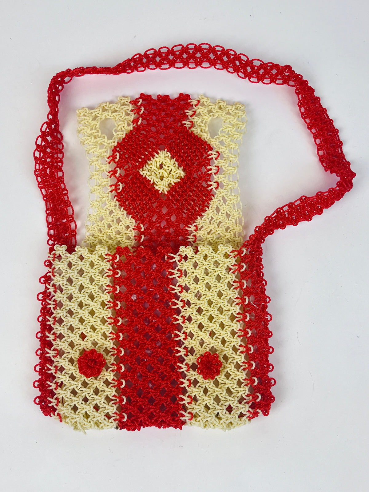 Vintage Plastic Macrame Bag