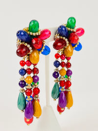 Vintage Beaded Statement Earrings
