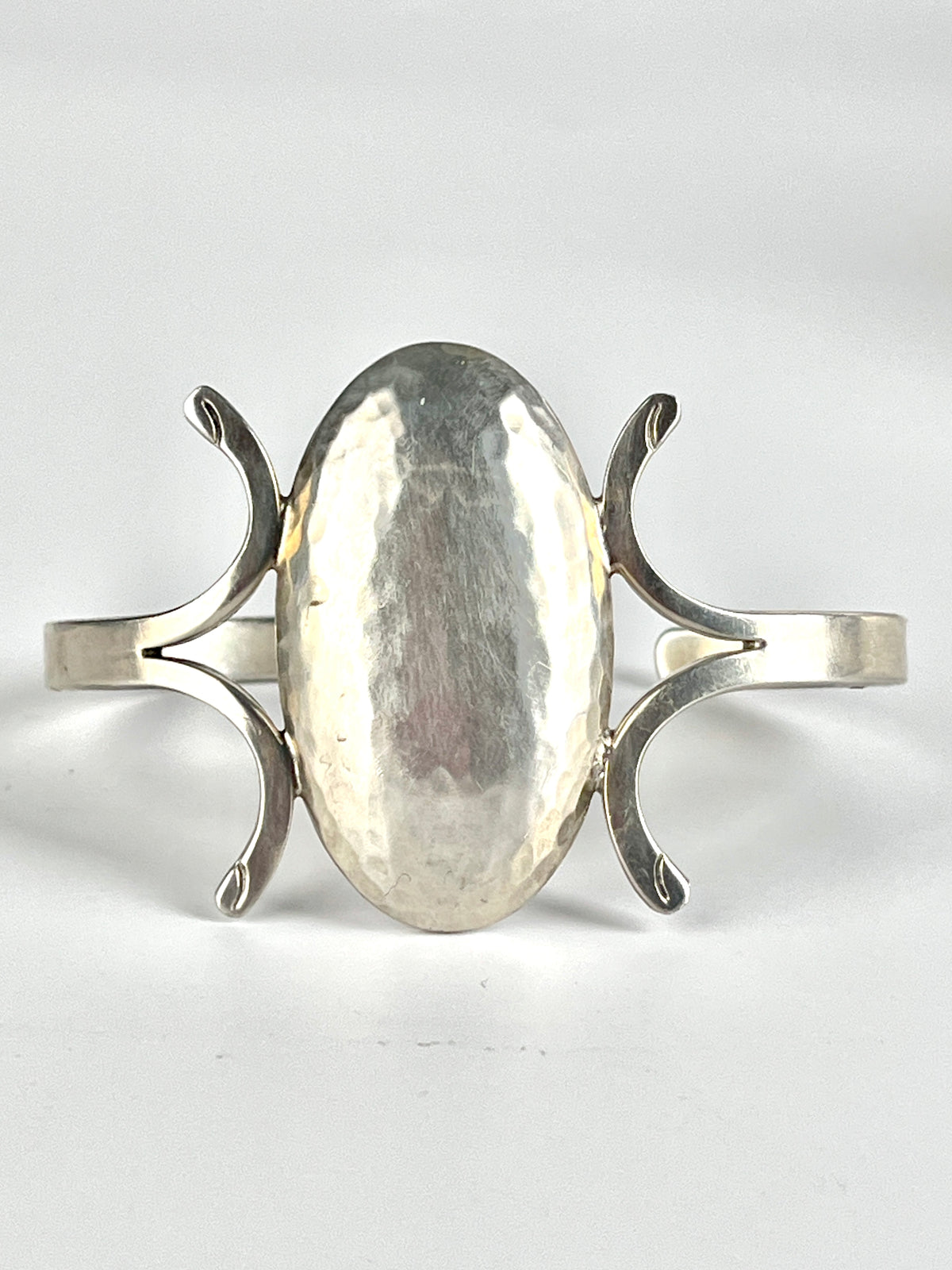 Vintage Modernist Sterling Silver Cuff Signed CII Mexico