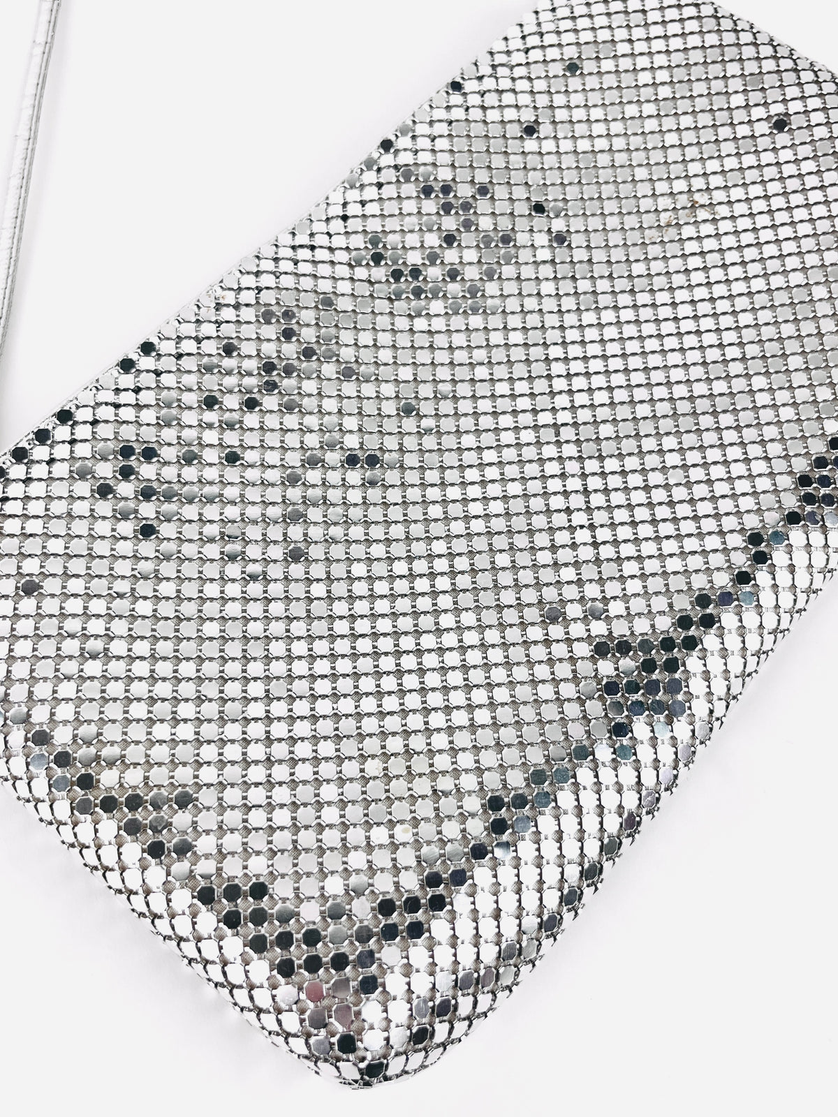Vintage Silver Metal Mesh Bag