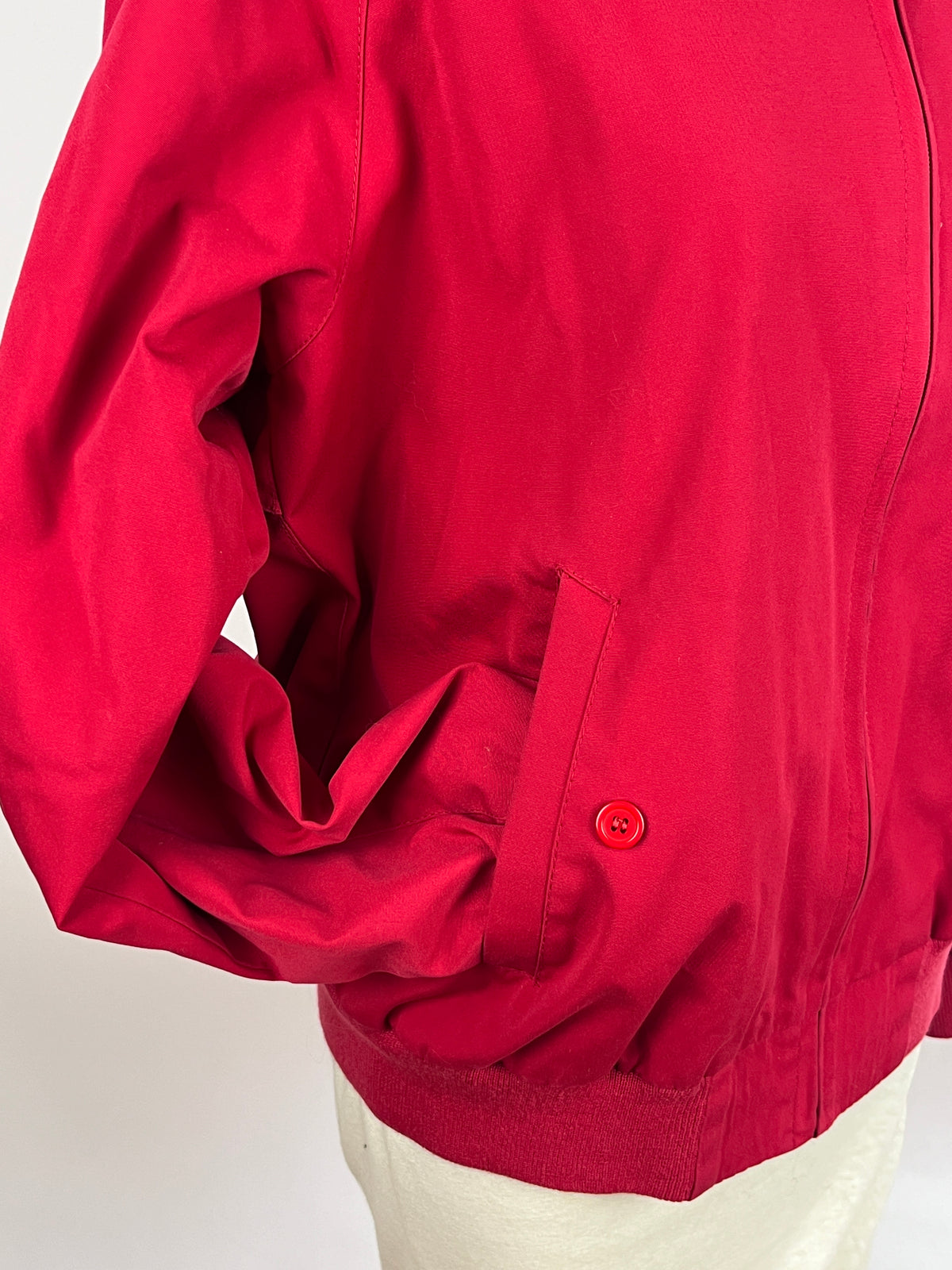 Red Vintage Jacket with Plaid Lining