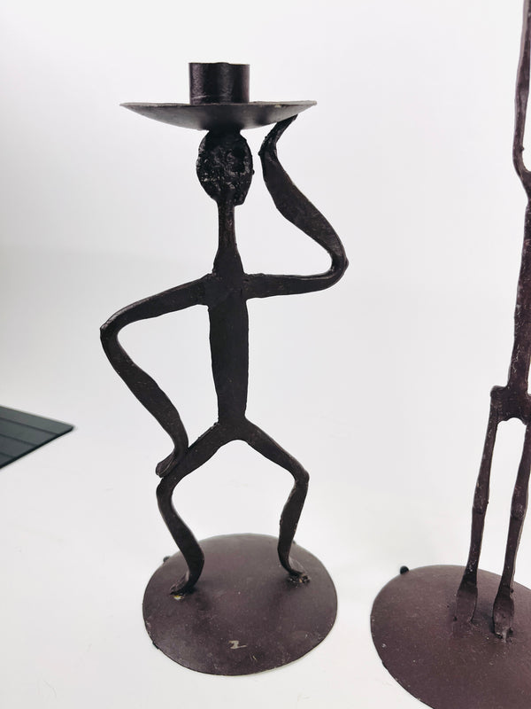 Vintage Figural Metal Candle Holders