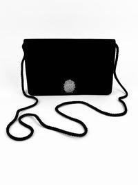 Vintage Black Velvet Evening Bag