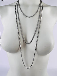Vintage Silver Tone Multi-Chain Necklace