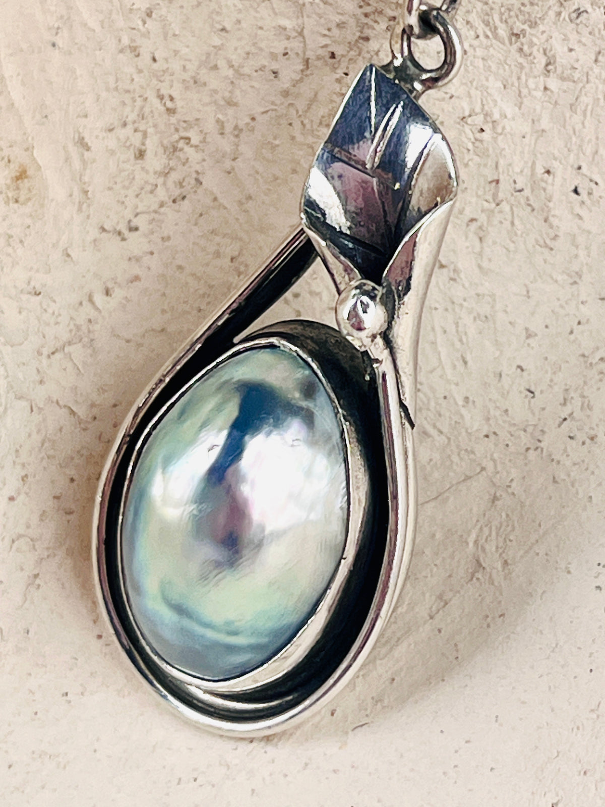 Vintage Osmena Pearl Sterling Calla Lily Earrings