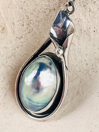 Vintage Osmena Pearl Sterling Calla Lily Earrings