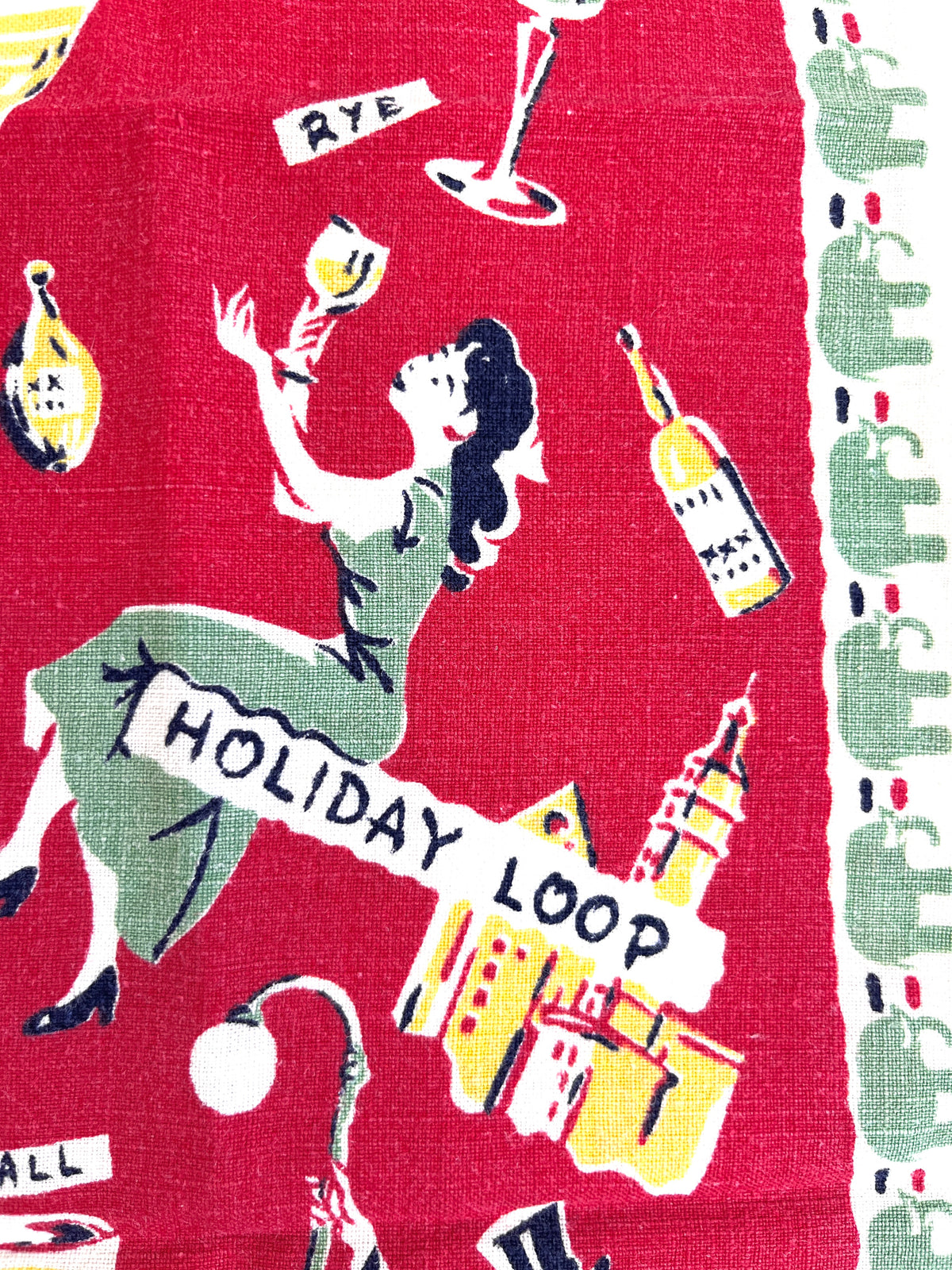 Vintage 1950s Mid-Century Bar Towel