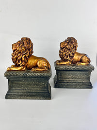 Vintage Hollywood Regency Lion Bookends
