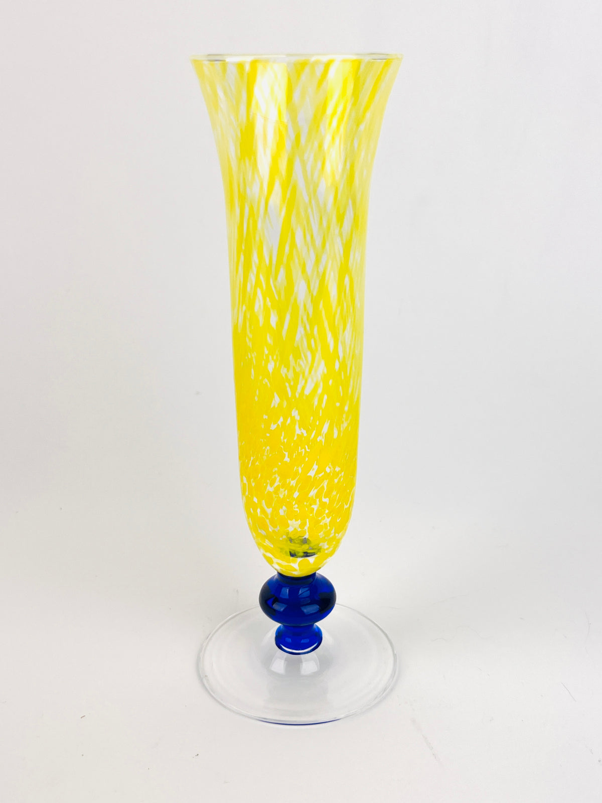 Vintage Mouth-Blown, Murano-Style Champagne Flutes
