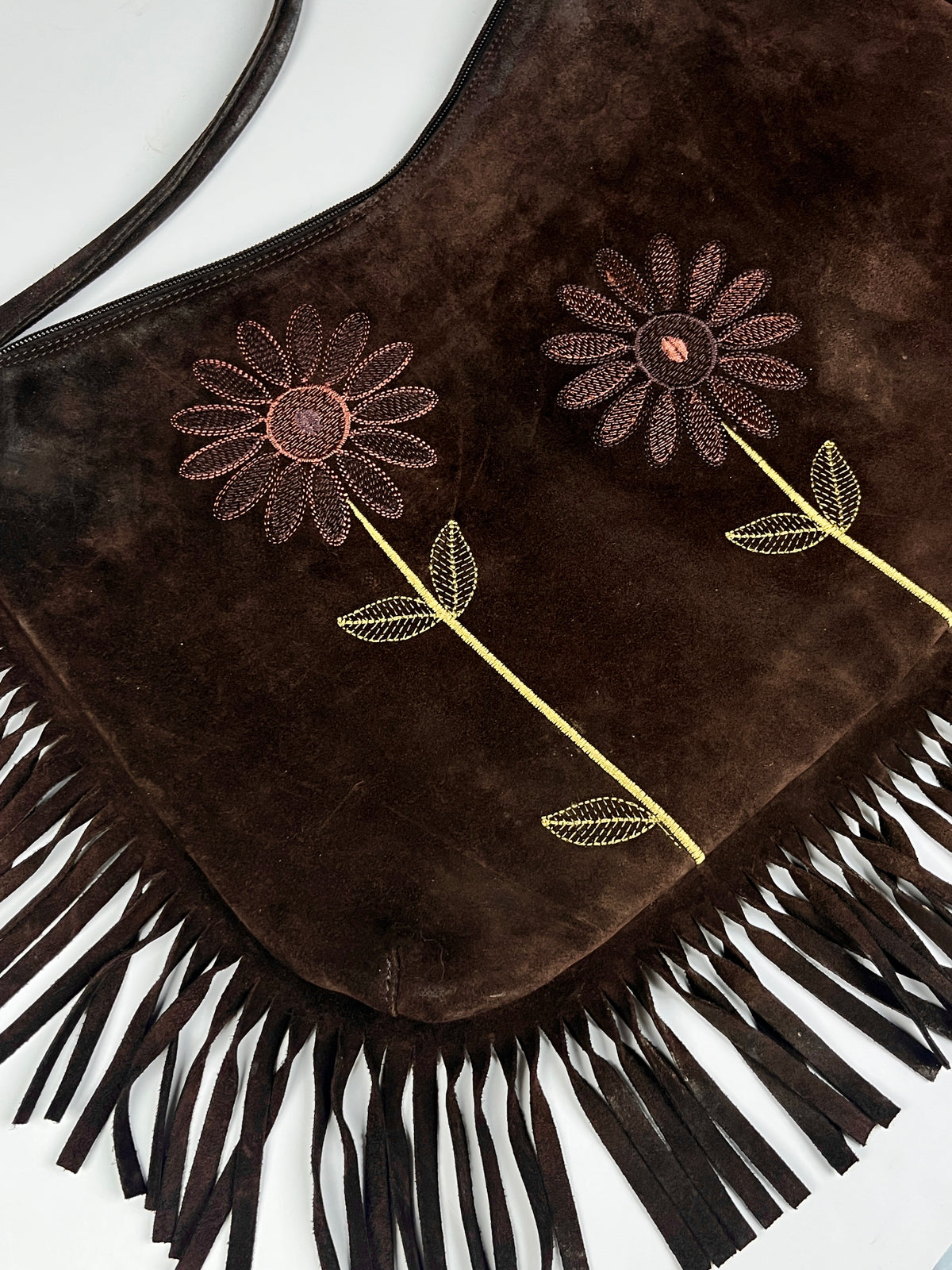 Vintage Italian Leather Fringe Bag