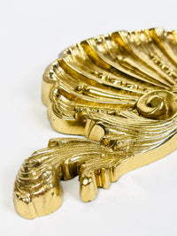 Vintage Hollywood Regency Brass Wall Pediment