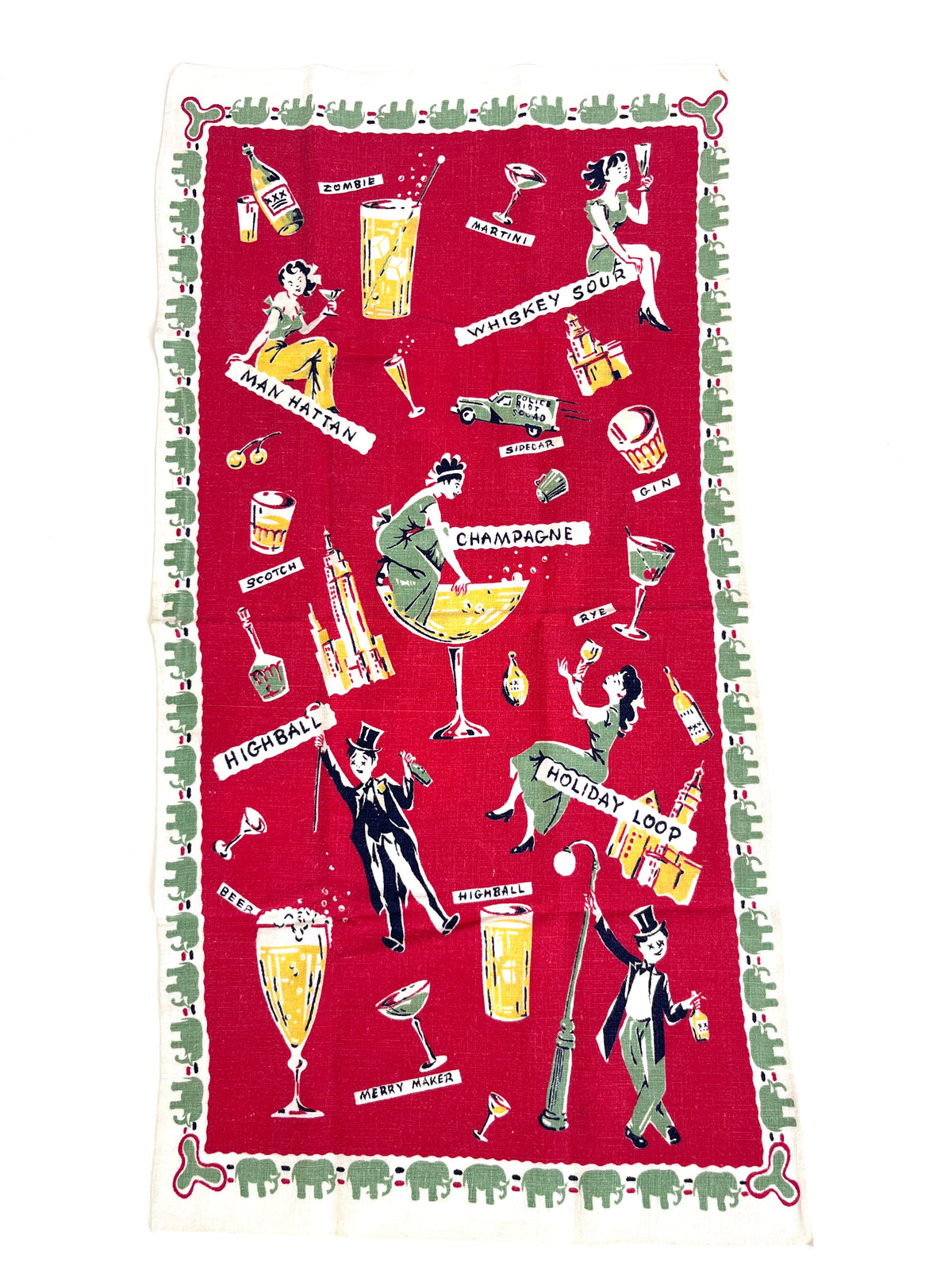Vintage 1950s Mid-Century Bar Towel
